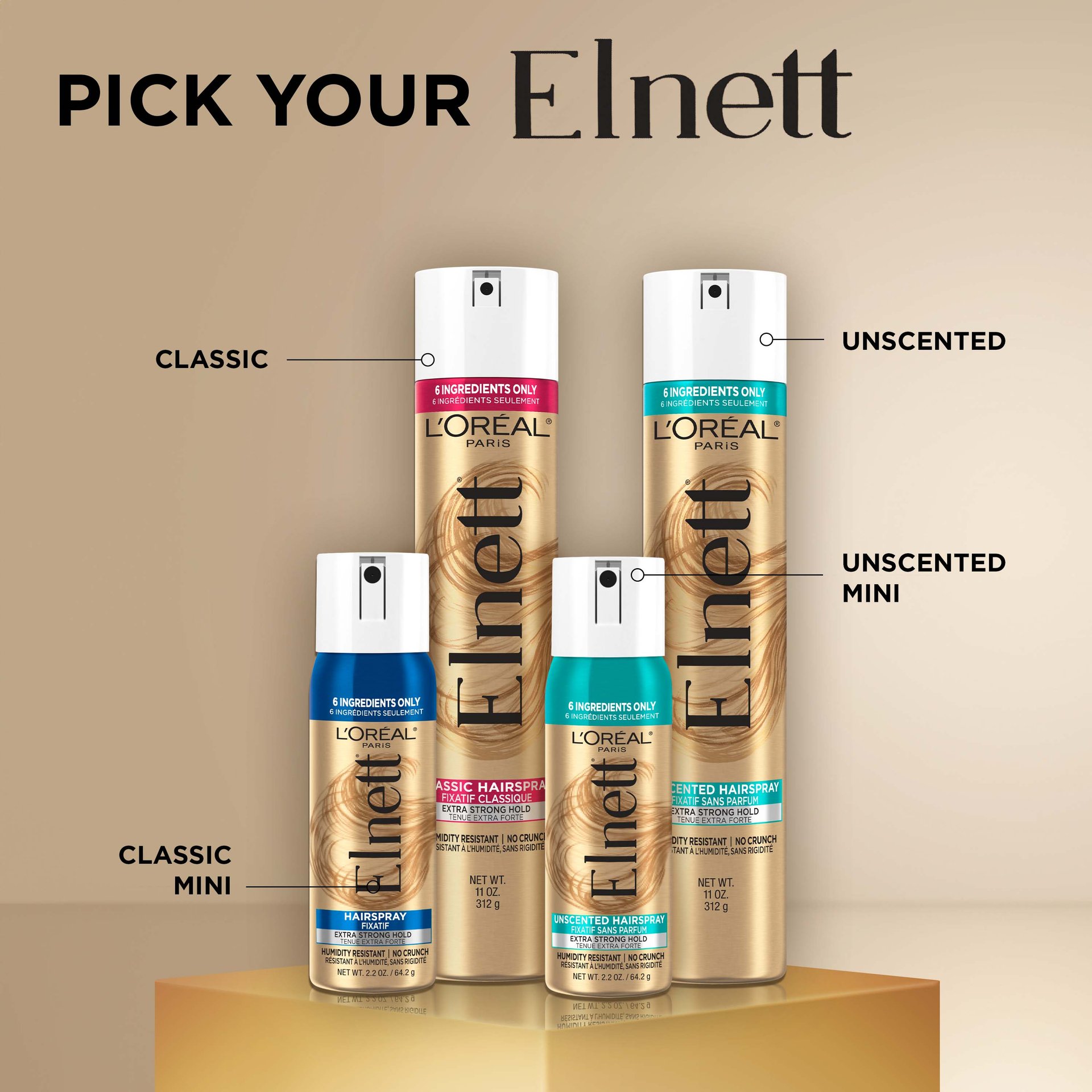 All elnett hair spray available in Canada